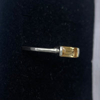 Citrine Baguette Ring