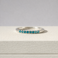 London Blue Topaz Half Eternity Ring