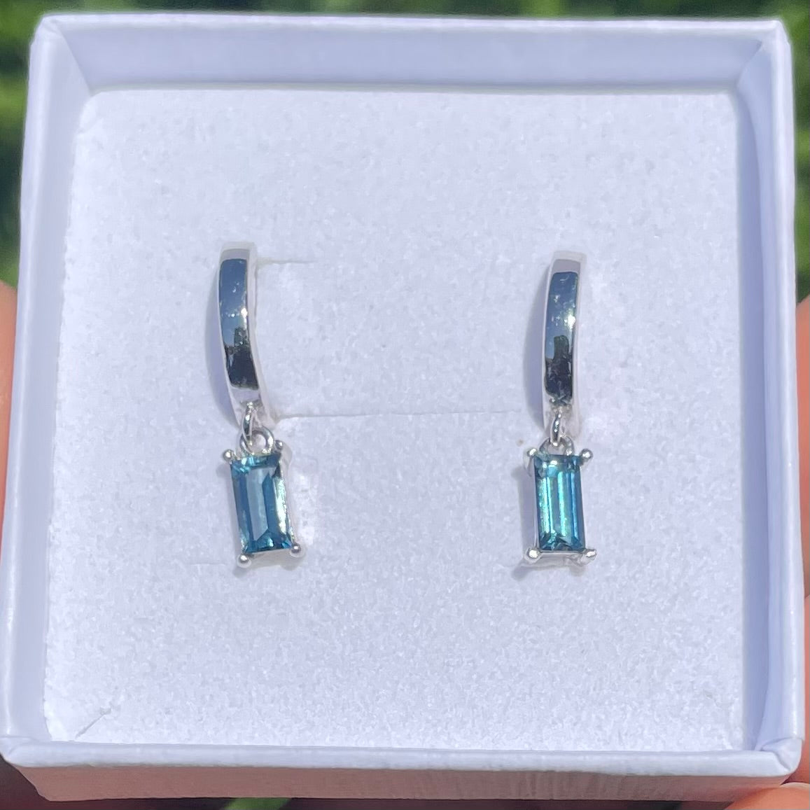 London Blue Topaz Baguette Earring