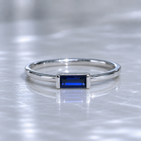 Blue Sapphire Baguette Ring