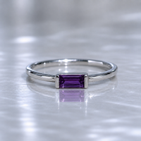 Amethyst Baguette Ring