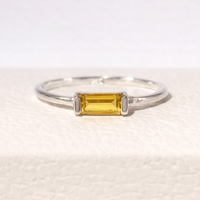 Citrine Baguette Ring