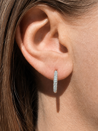Aquamarine Hoop Earrings