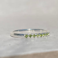 Peridot Half Eternity Ring