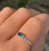 London Blue Topaz Baguette Ring