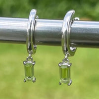 Peridot Baguette Earring