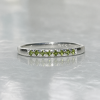 Peridot Half Eternity Ring