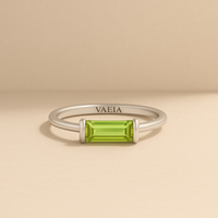 Peridot white gold