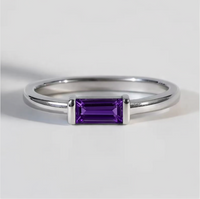 Amethyst Baguette Ring