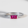 Pink Tourmaline Baguette Ring