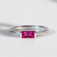 Pink Tourmaline Baguette Ring