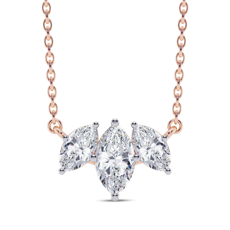 Marquise Flower Petal Necklace