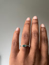 Moss Agate Baguette Ring