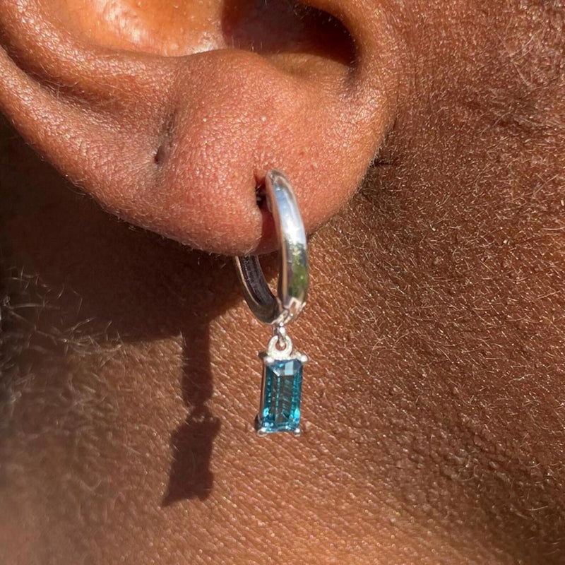 London Blue Topaz Baguette Earring