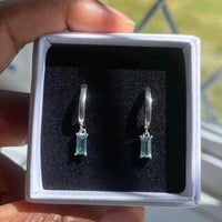 Aquamarine Baguette Earring