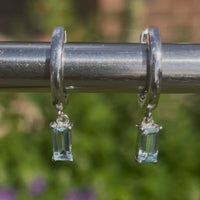 Aquamarine Baguette Earring