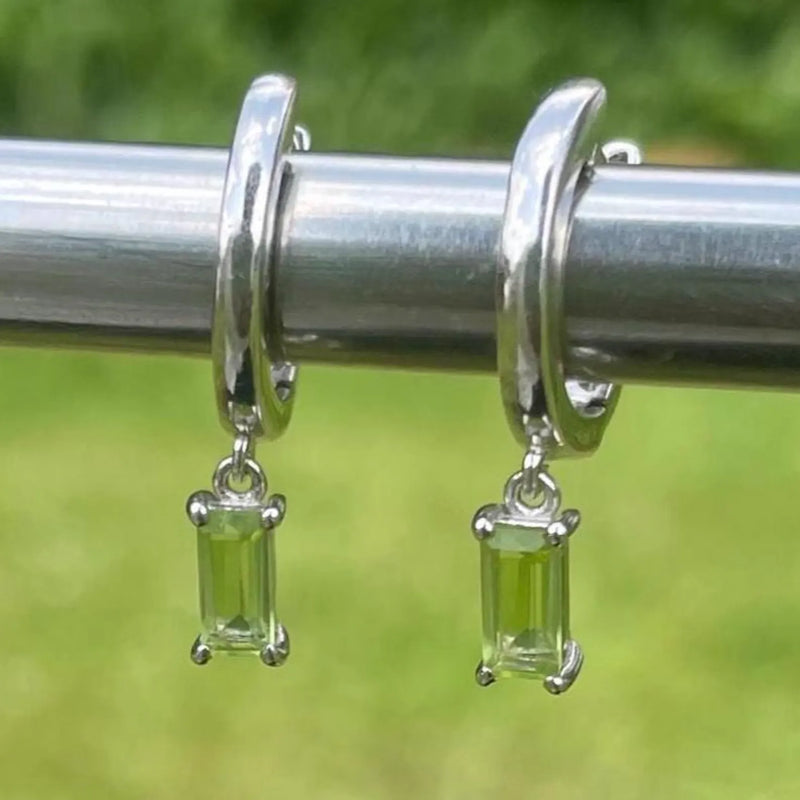 Peridot Baguette Earring