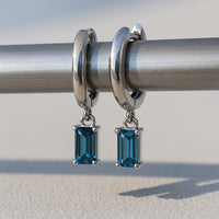 London Blue Topaz Baguette Earring