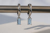 Blue Topaz Baguette Earring