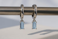 Blue Topaz Baguette Earring