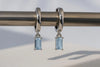 Blue Topaz Baguette Earring