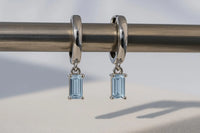 Blue Topaz Baguette Earring