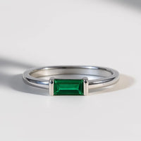 Emerald Baguette Ring