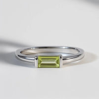 Peridot Baguette Ring