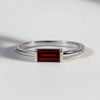 Garnet Baguette Ring