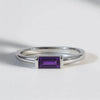 Amethyst Baguette Ring
