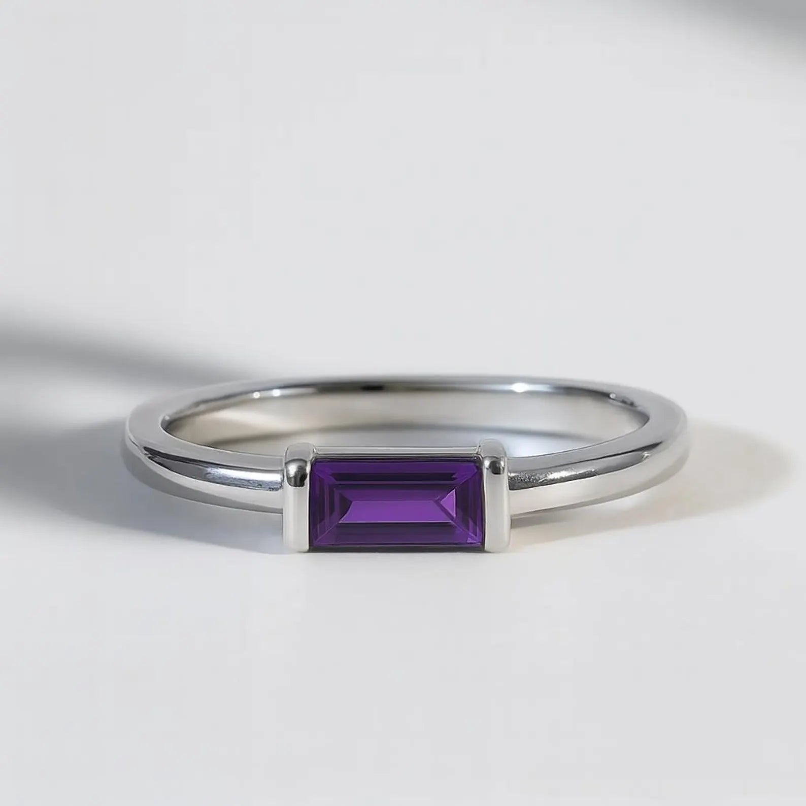 Amethyst Baguette Ring