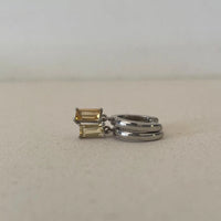 Citrine Baguette Earring
