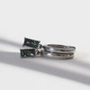 Moss Agate Baguette Earring