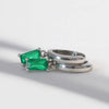 Emerald Baguette Earring