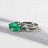Emerald Baguette Earring
