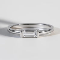 Moissanite Baguette Ring