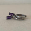 Amethyst Baguette Earring
