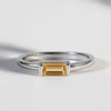 Citrine Baguette Ring