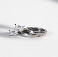 Moissanite Baguette Earring