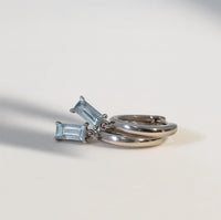 Aquamarine Baguette Earring