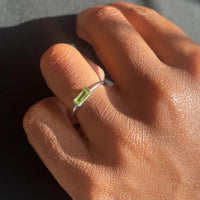 Peridot Baguette Ring