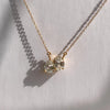 Moissanite Toi et Moi Teardrop Pendant Necklace - Rose Gold
