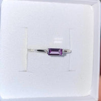 Alexandrite Baguette Ring