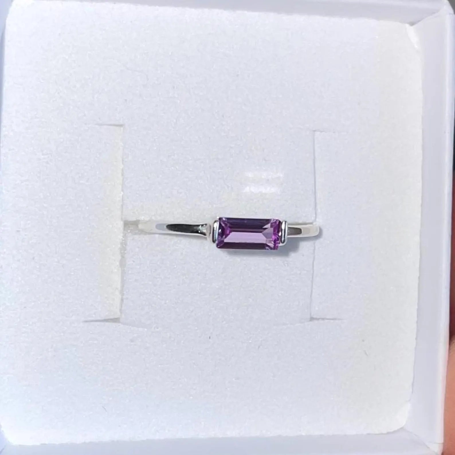 Alexandrite Baguette Ring