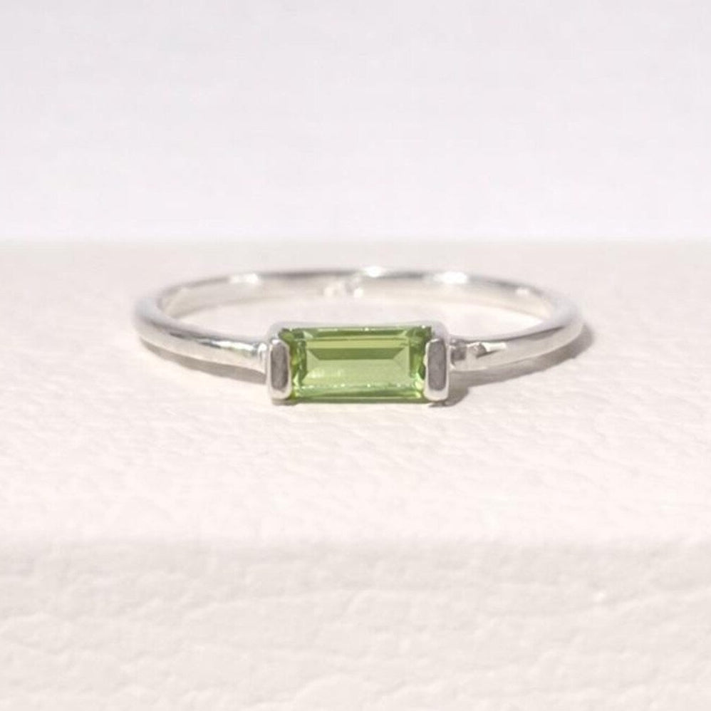 Peridot Baguette Ring