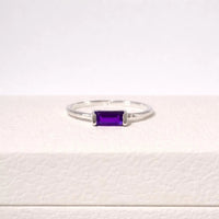 Amethyst Baguette Ring