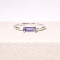 Alexandrite Baguette Ring