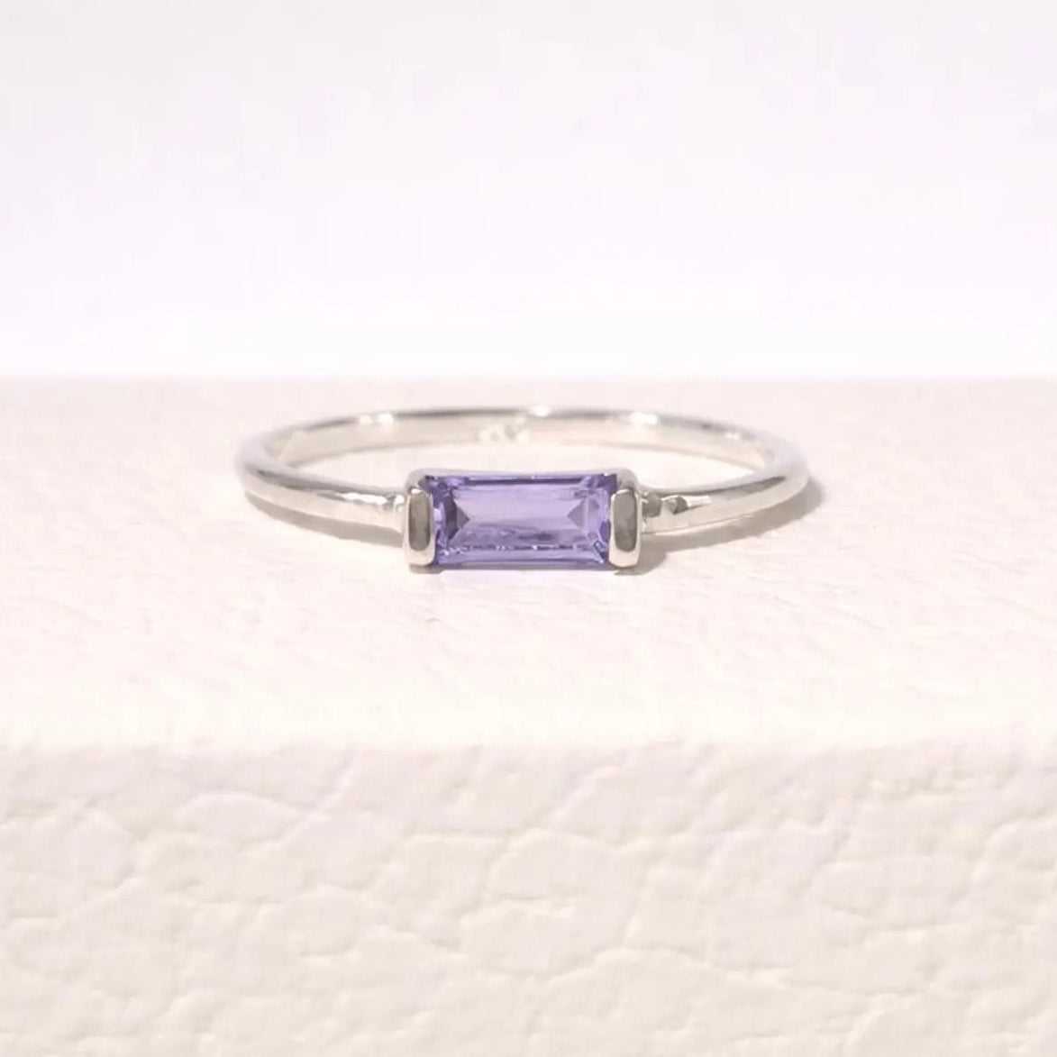 Alexandrite Baguette Ring