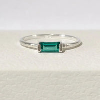 Emerald Baguette Ring