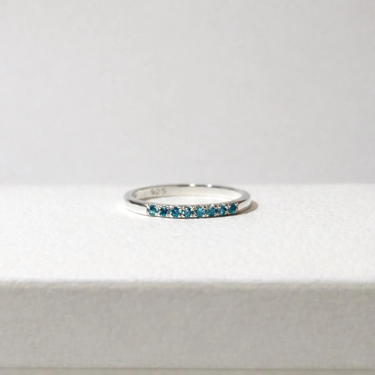 London Blue Topaz Half Eternity Ring